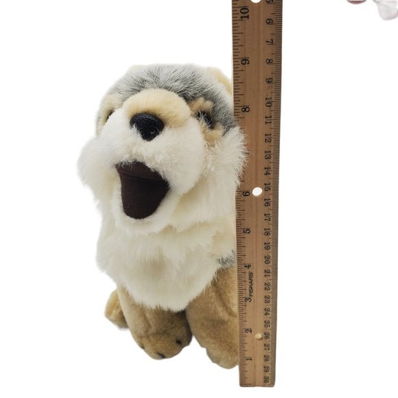 Defenders of Wildlife 9" Howling Gray Wolf Plush Stuffed Animal Pup Retired - Picture 3 of 6
